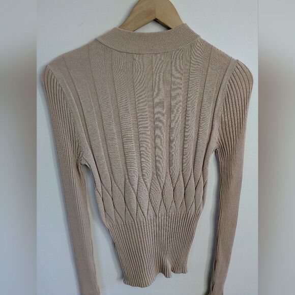 Club Monaco Keisa Sweater Beige Oatmeal Offwhite S Small - Picture 10 of 10